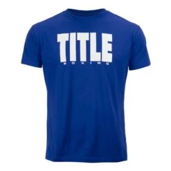 TITLE Boxing Iconic Block Tee -Geezers Boxing Shop blue white 1 1