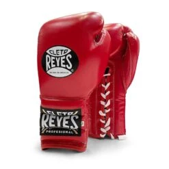 Cleto Reyes Traditional Lace Sparring Boxing Glove -Geezers Boxing Shop cr119 red