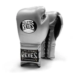 Cleto Reyes Traditional Lace Sparring Boxing Glove -Geezers Boxing Shop cr119 silver
