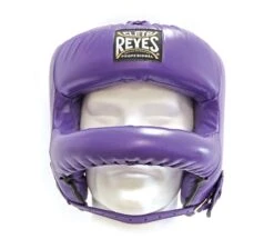 Cleto Reyes Rounded Nylon Bar Headguard -Geezers Boxing Shop e387u purplefront 1 2