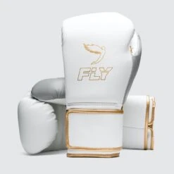 Fly Superloop X 2 Boxing Gloves -Geezers Boxing Shop fly132 wht grey gold a
