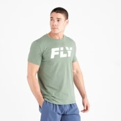 Fly Big Logo T-Shirt -Geezers Boxing Shop fly2500 green a