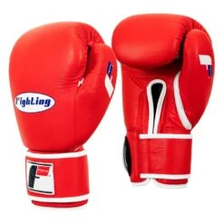 Fighting Sports Fury Professional Training Gloves - Velcro -Geezers Boxing Shop fs105 red a