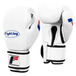 Fighting Sports Fury Professional Training Gloves - Velcro -Geezers Boxing Shop fs105 white a
