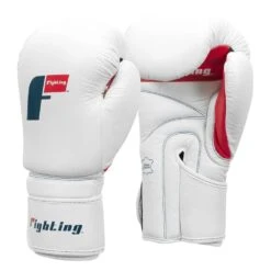 Fighting Leather Training Gloves -Geezers Boxing Shop fs115 white a