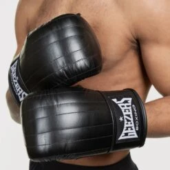 Geezers Pro Classic Leather Bag Mitt - Black -Geezers Boxing Shop g103 live b