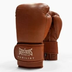Geezers Pugilist Leather Boxing Gloves - Velcro -Geezers Boxing Shop g126a