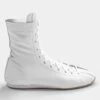 Geezers Tyson Mid Leather Boxing Boot -Geezers Boxing Shop g1400 white 1 1