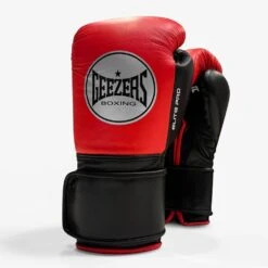 Geezers Elite Pro Training/Sparring Gloves 2.0 - Velcro -Geezers Boxing Shop g155 new red black a