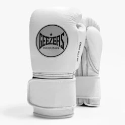 Geezers Elite Pro Training/Sparring Gloves 2.0 - Velcro -Geezers Boxing Shop g155 new white a