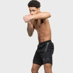 Geezers 2-in-1 Reflective Training Shorts -Geezers Boxing Shop g2709 new b