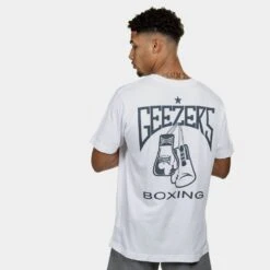 Geezers T-Shirt Gloves Back Logo -Geezers Boxing Shop g2778 white b