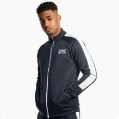 Geezers Poly Tracksuit Top -Geezers Boxing Shop g2901 navy white 1