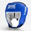 Geezers Leather TRG Boxing Headguard -Geezers Boxing Shop g804 blue a