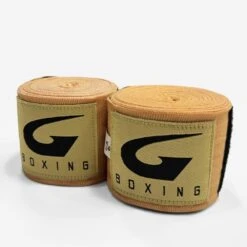 G-Boxing Cuban Semi-Elastic Handwraps -Geezers Boxing Shop gb1102 gold new a