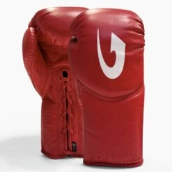 G-Boxing Curve Training/Sparring Boxing Gloves - Lace -Geezers Boxing Shop gb160 red white a