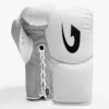 G-Boxing Curve Training/Sparring Boxing Gloves - Lace -Geezers Boxing Shop gb160 white light grey black a