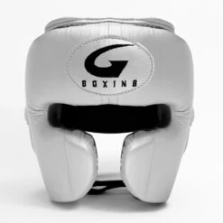 G-Boxing Cuban Big Cheek Headgear -Geezers Boxing Shop gb800 new silver 1 1