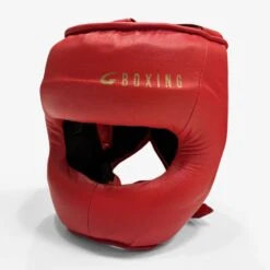 G-Boxing Italia 100 Bar Headgear -Geezers Boxing Shop gbibhg red a 1