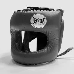 Geezers Elite Pro Bar Faced Headguard -Geezers Boxing Shop geezers elite pro barfaced headguard dark grey