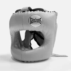Geezers Elite Pro Bar Faced Headguard -Geezers Boxing Shop geezers elite pro barfaced headguard light grey