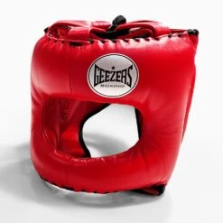 Geezers Elite Pro Bar Faced Headguard -Geezers Boxing Shop geezers elite pro barfaced headguard spark red