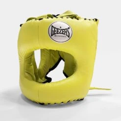 Geezers Elite Pro Bar Faced Headguard -Geezers Boxing Shop geezers elite pro barfaced headguard yellow