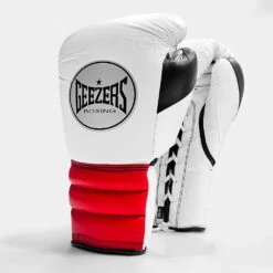 Geezers Halo Training/Sparring Boxing Gloves - Lace -Geezers Boxing Shop halo live images lace white red