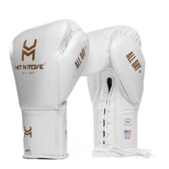 HIT N MOVE Conditioning Boxing Gloves 1.5lbs (24oz) - Lace -Geezers Boxing Shop hm108 white 1