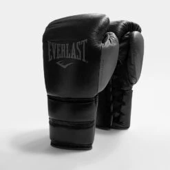 Everlast Powerlock2 Pro Training Boxing Gloves - Lace -Geezers Boxing Shop lace black