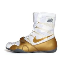 Nike Hyper KO Junior Boxing Boot -Geezers Boxing Shop n1428 white gold 1