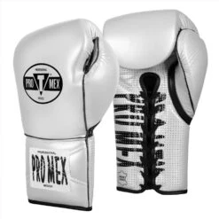 Pro Mex Professional Edge Training/Sparring Gloves - Lace -Geezers Boxing Shop pb105 silver a