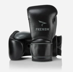 Phenom Boxing SG-202S Sparring Gloves - Velcro -Geezers Boxing Shop ph109 black grey