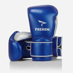 Phenom Boxing SG-202S Sparring Gloves - Velcro -Geezers Boxing Shop ph109 blue silver