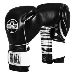 Pro Mex Professional Edge Training/Sparring Gloves - Velcro -Geezers Boxing Shop pm106 black a