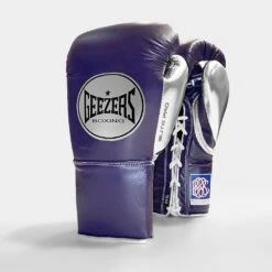 Geezers Elite Pro Fight Gloves - Special Edition -Geezers Boxing Shop purple silver
