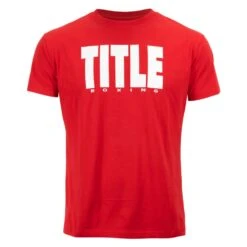 TITLE Boxing Iconic Block Tee -Geezers Boxing Shop red white 1