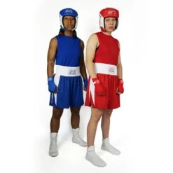 Rival Amateur Competition Trunks -Geezers Boxing Shop rv1801 blue e
