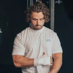 Rival Faded Gloves Graphic Tee - White -Geezers Boxing Shop rv2714 c