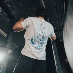 Rival Faded Gloves Graphic Tee - White -Geezers Boxing Shop rv2714 d