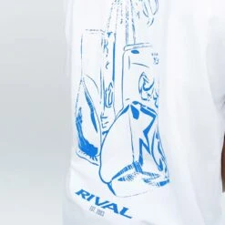 Rival Faded Gloves Graphic Tee - White -Geezers Boxing Shop rv2714 e