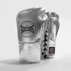 Geezers Elite Pro Fight Gloves - Special Edition -Geezers Boxing Shop silver 5