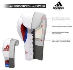 Adidas AdiSpeed Leather Boxing Gloves - Lace -Geezers Boxing Shop speed lace specs 1