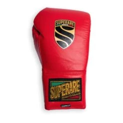 SUPERARE S40 Italian Leather Boxing Gloves - Lace -Geezers Boxing Shop sr101 red a