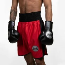 Suzi Wong X Geezers Satin 2 Colour Boxing Shorts -Geezers Boxing Shop sw1700 red black a 4