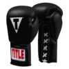 TITLE Classic Leather Training Gloves 2.0 - Lace 14 TITLE Classic Leather Training Gloves 2.0 - Lace -Geezers Boxing Shop tb109 black a