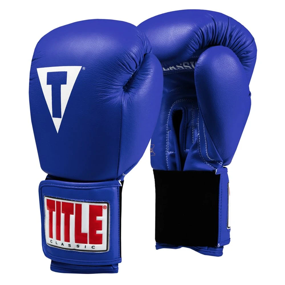 TITLE Classic Leather Elastic Training Gloves 2.0 - Velcro 1 TITLE Classic Leather Elastic Training Gloves 2.0 - Velcro