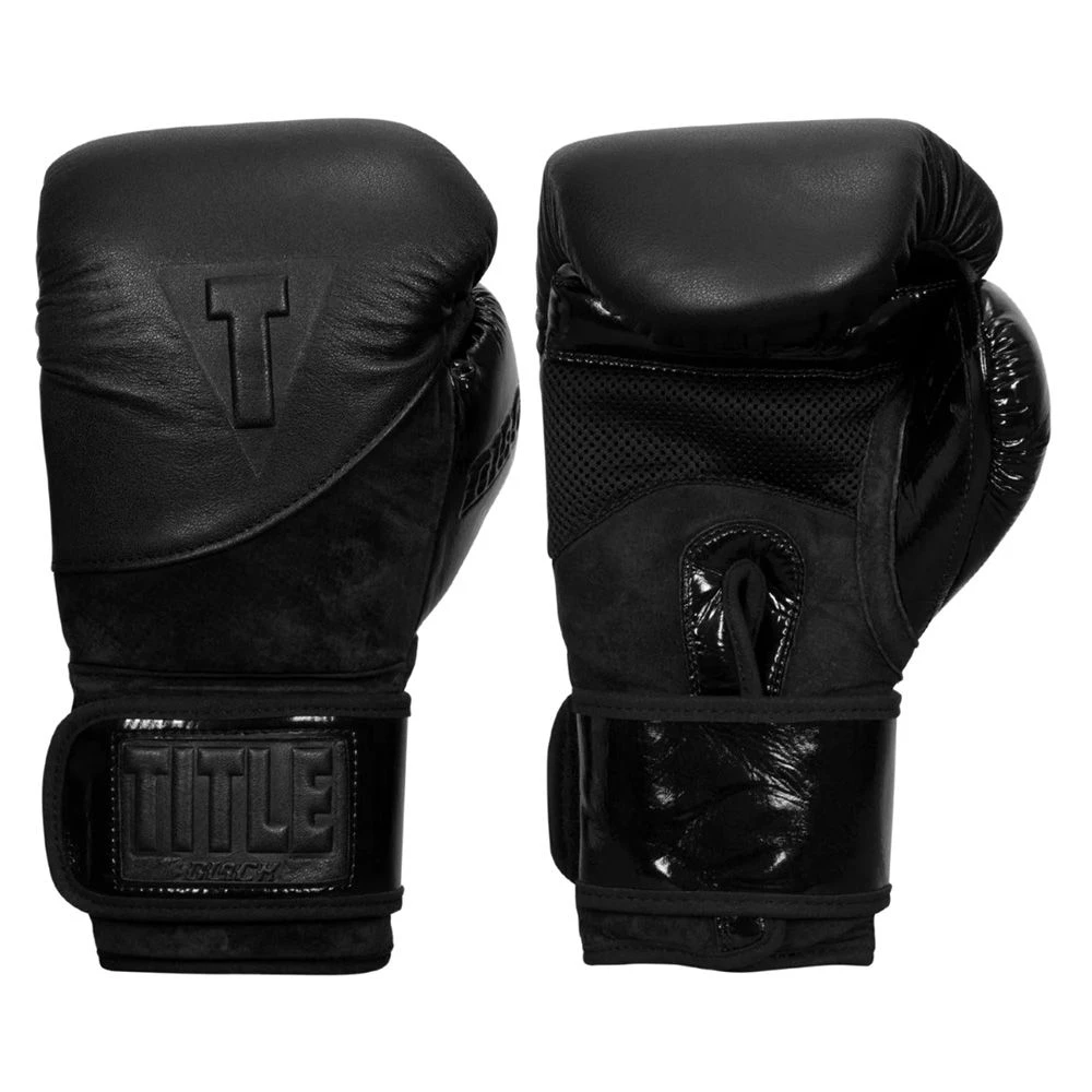 TITLE Black Blitz Sparring Gloves - Velcro 1 TITLE Black Blitz Sparring Gloves - Velcro