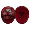 TITLE Boxing Blood Red Leather Punch Mitts -Geezers Boxing Shop tb722 a