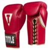 TITLE Boxeo Mexican Leather Training Gloves Quatro - Lace -Geezers Boxing Shop title boxeo mexican gloves quatro lace red 1
